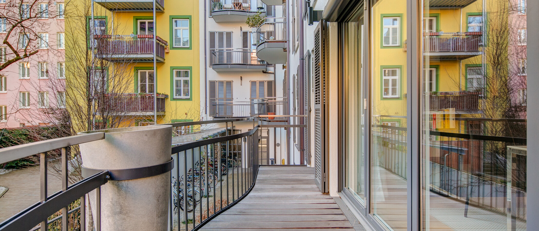マンション München Maxvorstadt - Universitätsviertel 02 ベランダ 9869
