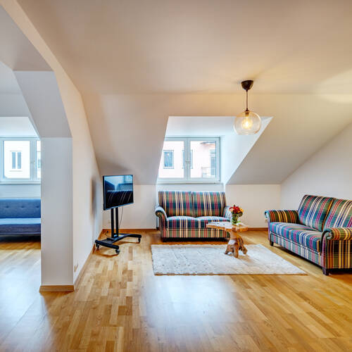 アティック・フラット（屋根裏） 部屋数 2 部屋 | ミュンヘン-Ludwigsvorstadt | 14609