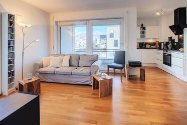 Perlach：モダンな2部屋のアパートメント（バルコニー2つ付き）