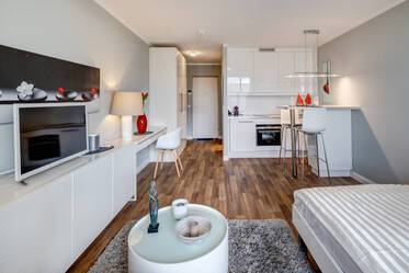 ミュンヘンの好立地にある明るい1ルームアパートメント。