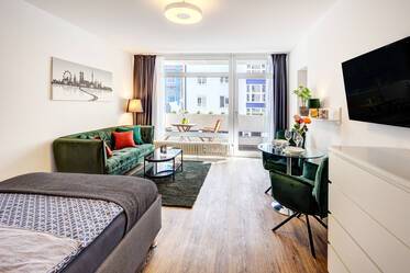 Gärtnerplatzviertel：バルコニー付き家具付き1ルームアパートメント
